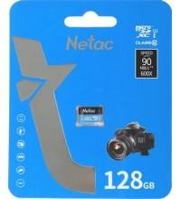 Карта памяти, Netac, NT02P500STN-128G-S, MicroSDXC 128GB (5 лет)