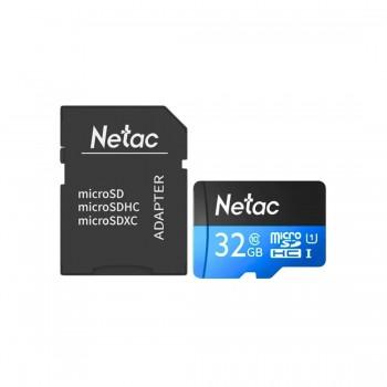 Карта памяти MicroSD Netac P500STN (с адаптером SD), 64GB, Class 10, U1