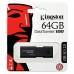 USB флэш-накопитель Kingston 64GB DT100G3 3.0 черный