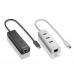 HUB TypeC M - 3xUSB 3.0+ LAN 100Mbps, алюминий