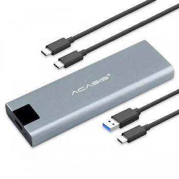 SSD корпус M.2 в USB 3.1 `ACASIS` M08-GF, 2230/2242/2260/2280, 6 Гбит/с, алюмин.