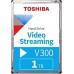 Жесткий диск для Видеонаблюдения HDD  1Tb TOSHIBA V300 SATA3 5700rpm 64Mb 24/7 HDWU110UZSVA